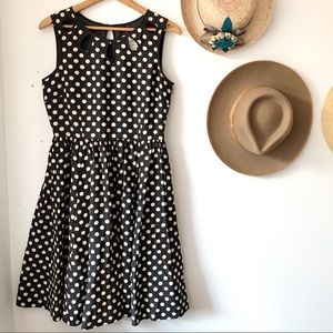 Kate Spade black & cream polka dot silk dress
